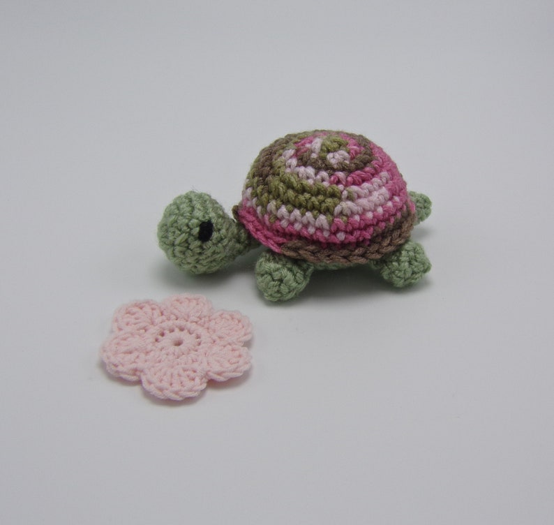 Turtle Pet Crochet Amigurumi STITCH EYES CAMOPINK