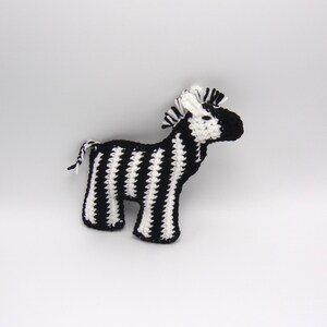 Little Hands Crochet Zebra, Stuffed Animal Toy, 2 D Zebra, Gift for Child