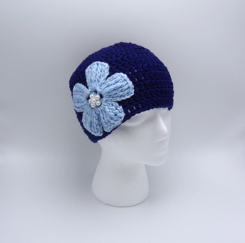 Crochet Spring Flower Beanie
