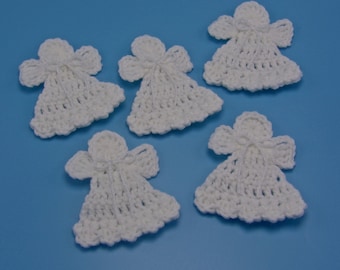 Crochet Angel In Flight Decorations set of five