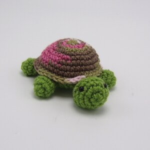 Turtle Pet Crochet Amigurumi CAMO PINK