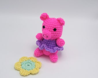 Little Crochet Piggy, stuffed animal toy