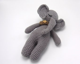 Cuddle Me Sleepy Elephant Crochet Amigurumi Doll