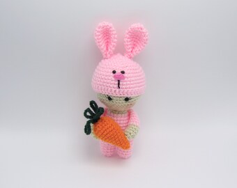 Crochet Baby Doll in Bunny Outfit - Amigurumi