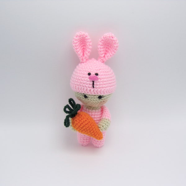 Crochet Baby Doll in Bunny Outfit - Amigurumi