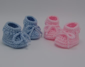 Newborn Crochet Boots - Color Choices for Baby Boy or Girl