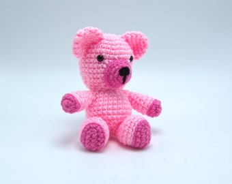 Baby Pink Crochet Bear amigurumi stuffed animal