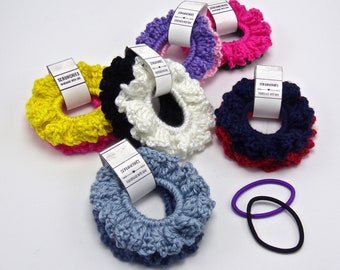 Crochet Ponytail Scrunchies Sets Of Two - color choices