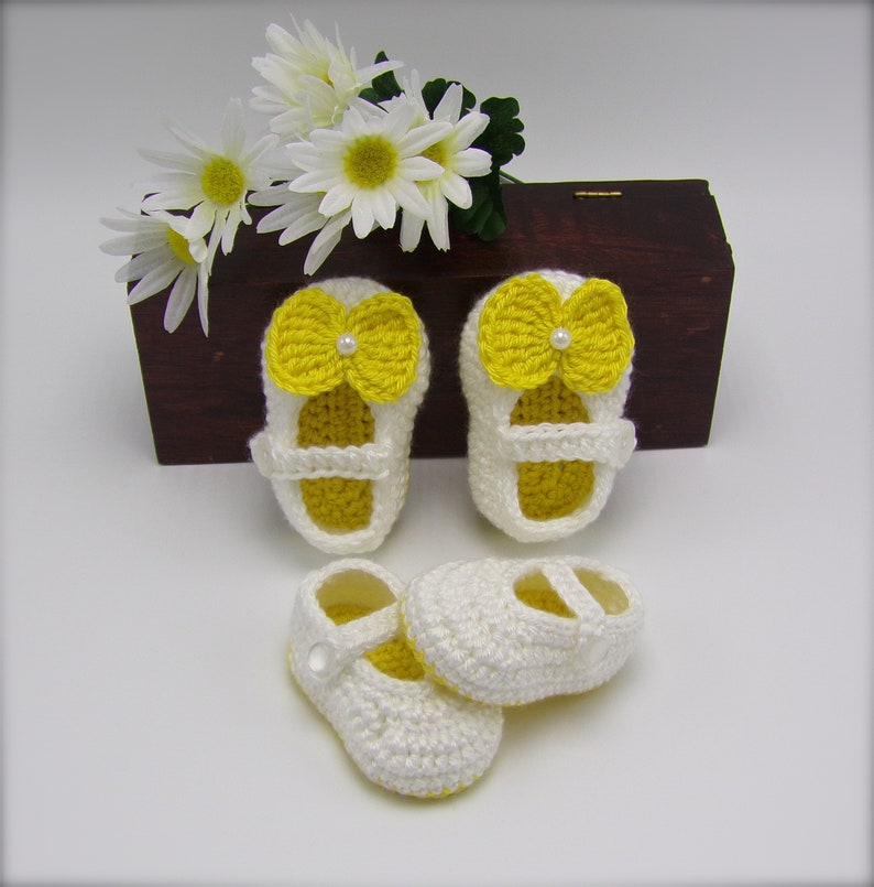 Best Ever Crochet Mary Jane Baby Shoes Etsy