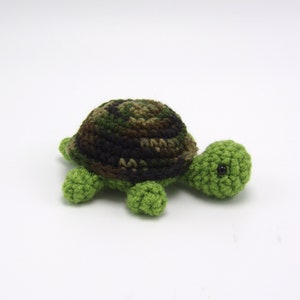 Turtle Pet Crochet Amigurumi CAMO GREEN