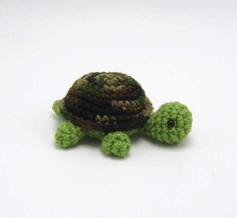 Turtle Pet Crochet Amigurumi CAMO GREEN