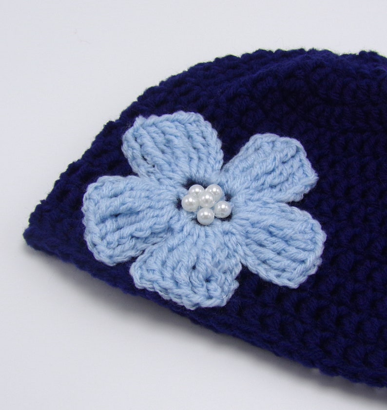 Crochet Spring Flower Beanie