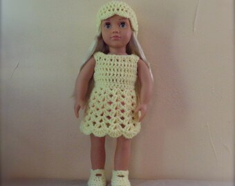 Crochet Doll Dress Outfit for 18 inch doll