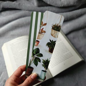 Handmade Aesthetic Bookmarks | Laminated Bookmarks | House Plants