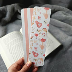 Handmade Aesthetic Bookmarks | Laminated Bookmarks | Floral Watercolor