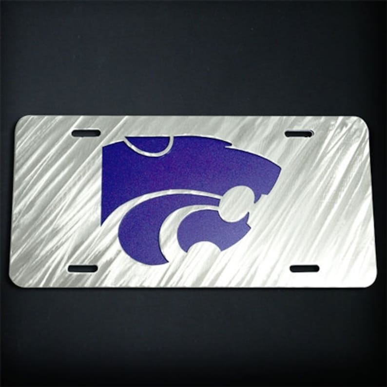 Kansas State Powercat Car Tag Etsy