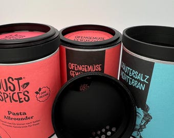 Ausschütt-Adapter für Just Spices Dosen 3D-gedruckter | Praktische Dosierhilfe | Passend mit Originaldeckel verwendbar