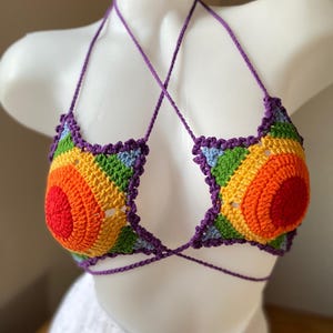 Pride Crochet Star Top, Your choice of 25 Flag Colors! LGBTQ+, Asexual, Pansexual, Bisexual, Transgender and Agender Festival or Pride