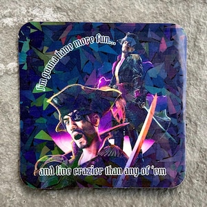 Live Crazier -  3&quot; Holographic and Non-Holographic Stickers