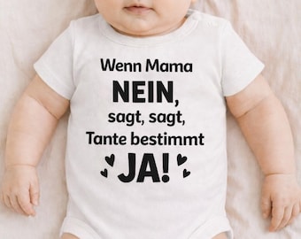 Personalized Auntie's Yes Baby Bodysuit, Funny German Quote