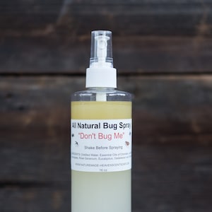 All Natural Bug Spray 'Don't Bug Me' Essential Oils, Horse Fly Spray, Mosquitoes, Ticks, Fleas, Dogs