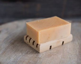 Almond Oatmeal Soap 5.5 oz. Bar Soap, Goat Milk & Oatmeal, All Natural, Cold Process, Handmade