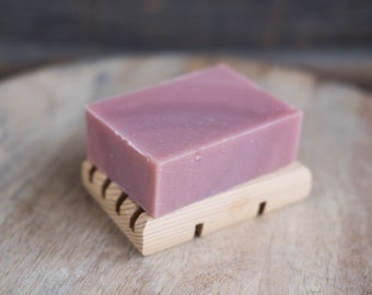 Plain Jane 5.5oz Handmade Cold Process Bar Soap Unscented Red Clay