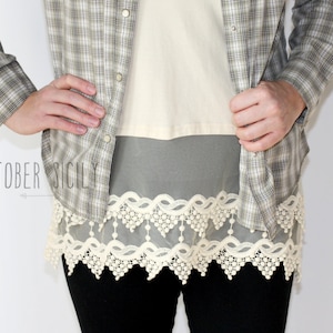 T1- Lace Shirt extender, tank top *STYLE 1*  S-XL