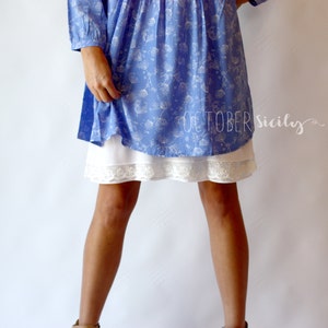 HLC- Pretty Lace & Chiffon Layers Dress Extender HALF SLIP  *Style L * size S-2XL