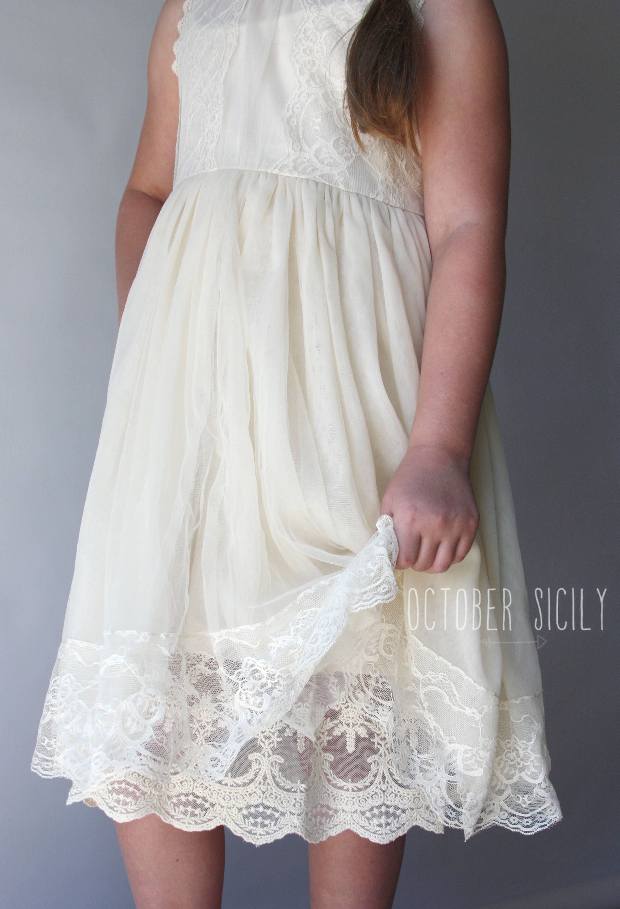 Girls Full Slip Lace Dress Extender, Size 6yrs-12 years