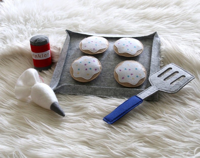 Fun Felt Cookie Baking Pretend Play Toys Decorating Set Etsy