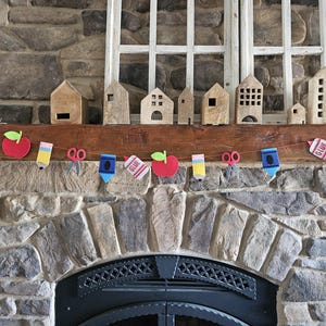 First Day of School Supplies Banner, Classroom, Felt, reusable