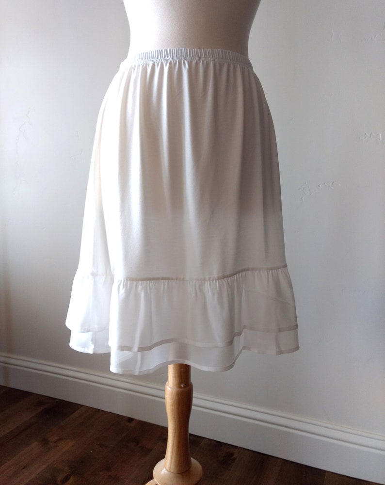 HC Chiffon Ruffle Dress Extender HALF SLIP style C Size Etsy