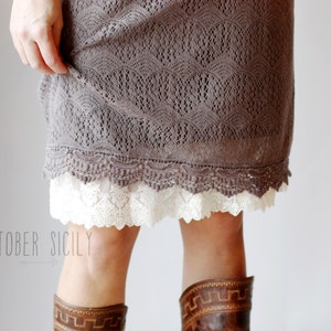 H3- HALF SLIP Lace Slip Extender, *STYLE 3*  Sizes S-3XL, 4 Colors
