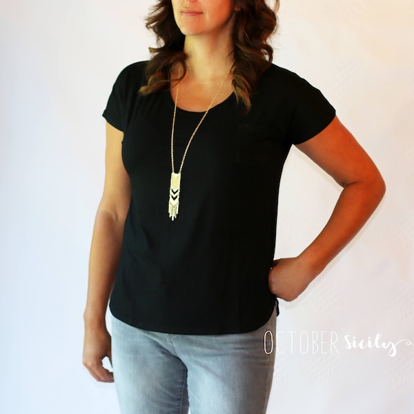 Flattering & Flowy Loose Fit Tee, Sizes S-4XL