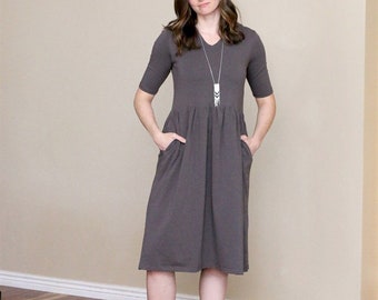 knee length modest dresses