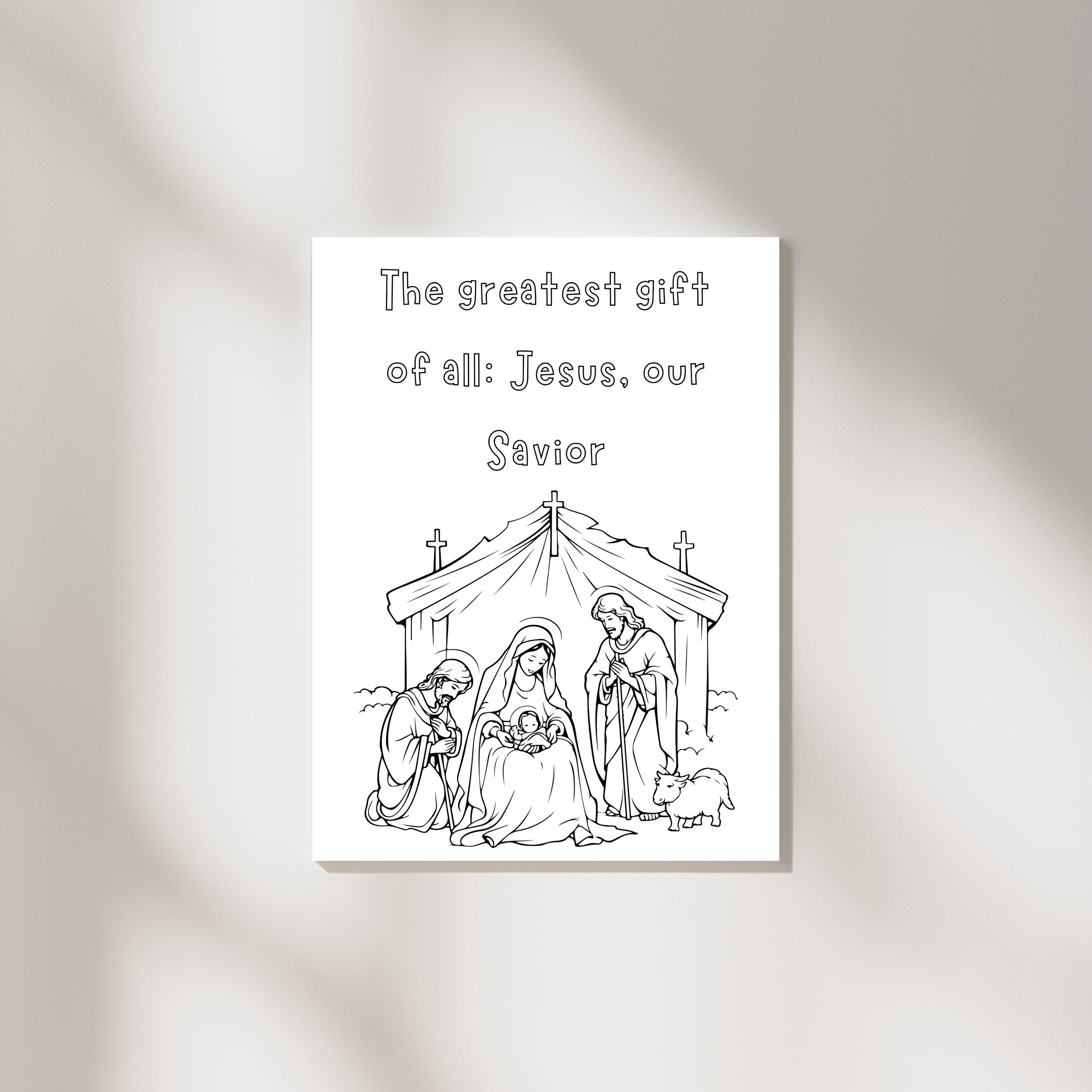 Nativity Coloring Page Printable | the Greatest Gift of All: Jesus, Our ...