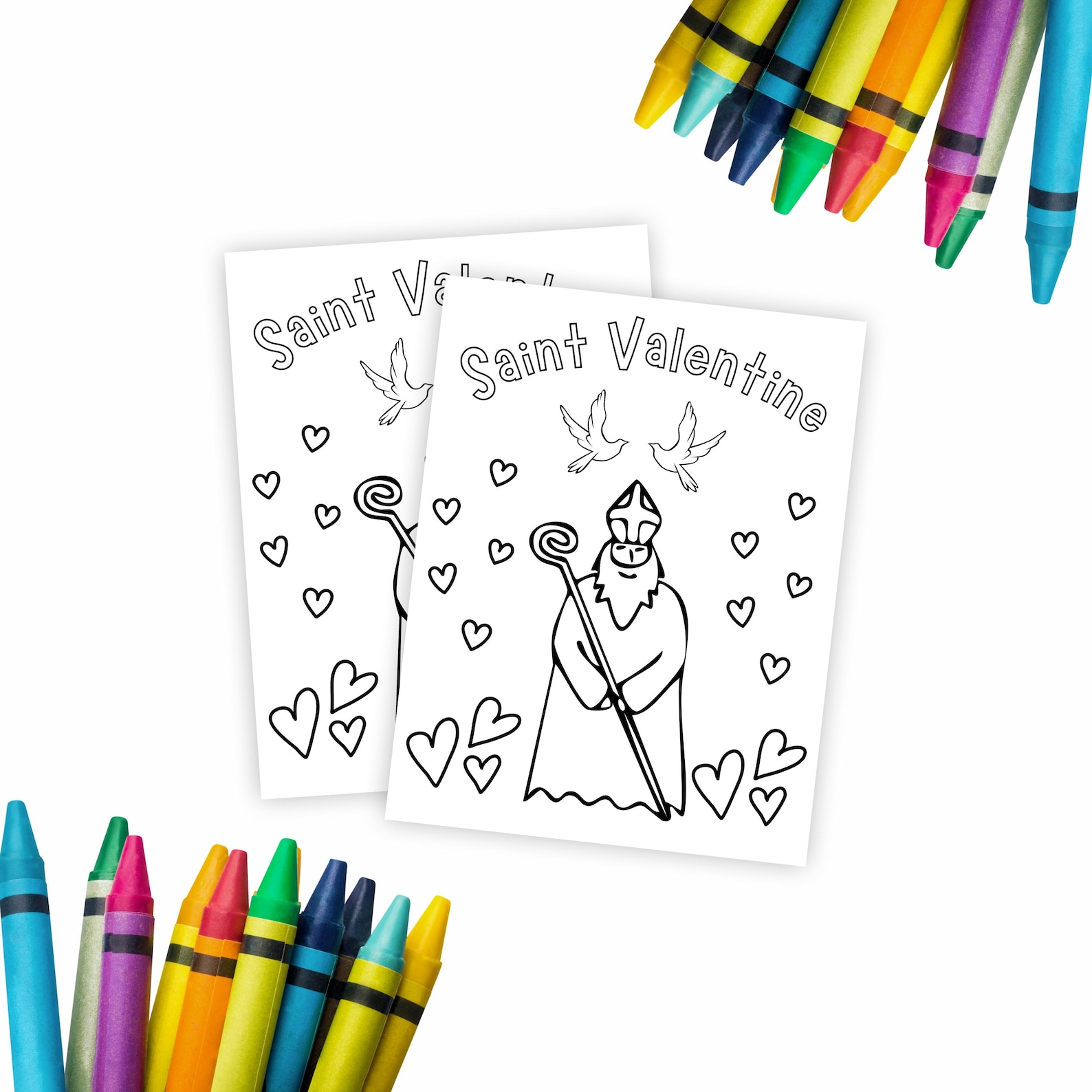 Saint Valentine Coloring Page Printable Catholic Valentine's Day