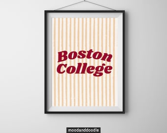 Boston College Digital Download | Boston College Wall Art | Boston College Art | BC Eagles | Boston College Print | Boston College Gift | BC