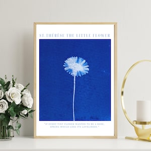St. Therese of Lisieux The Little Flower Quote | Catholic Art | Saint Quote | Catholic Inspiration | Catholic Home Decor | Catholic Quote