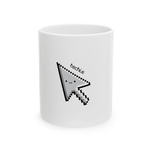 Techie Pixel Art Cursor Mug | Gift for Software Engineers, Cybersecurity Pros, Coders & Programmers | Gift for Techie | Computer Nerd Mug