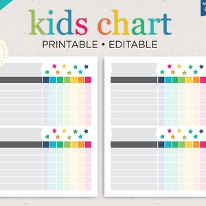 Cuadro de tareas editable, cuadro de tareas para dos niños, tareas para niños imprimibles, cuadro de responsabilidades, cuadro de comportamiento, cuadro de tareas para niños, cuadro de rutinas