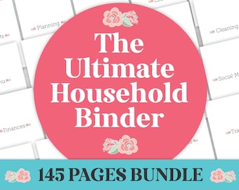 Household Binder, Life Planner, Home Planner, Printable Planner, Mom Planner, Home Management Binder, Home Binder, Family, Financial, PDF