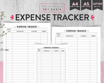 expense tracker etsy budget and expense tracker