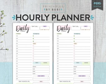 hourly planner etsy