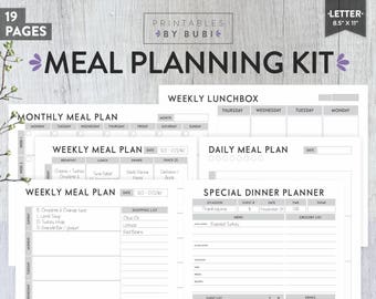 weekly meal planner weekly meal plan weekly menu planner etsy