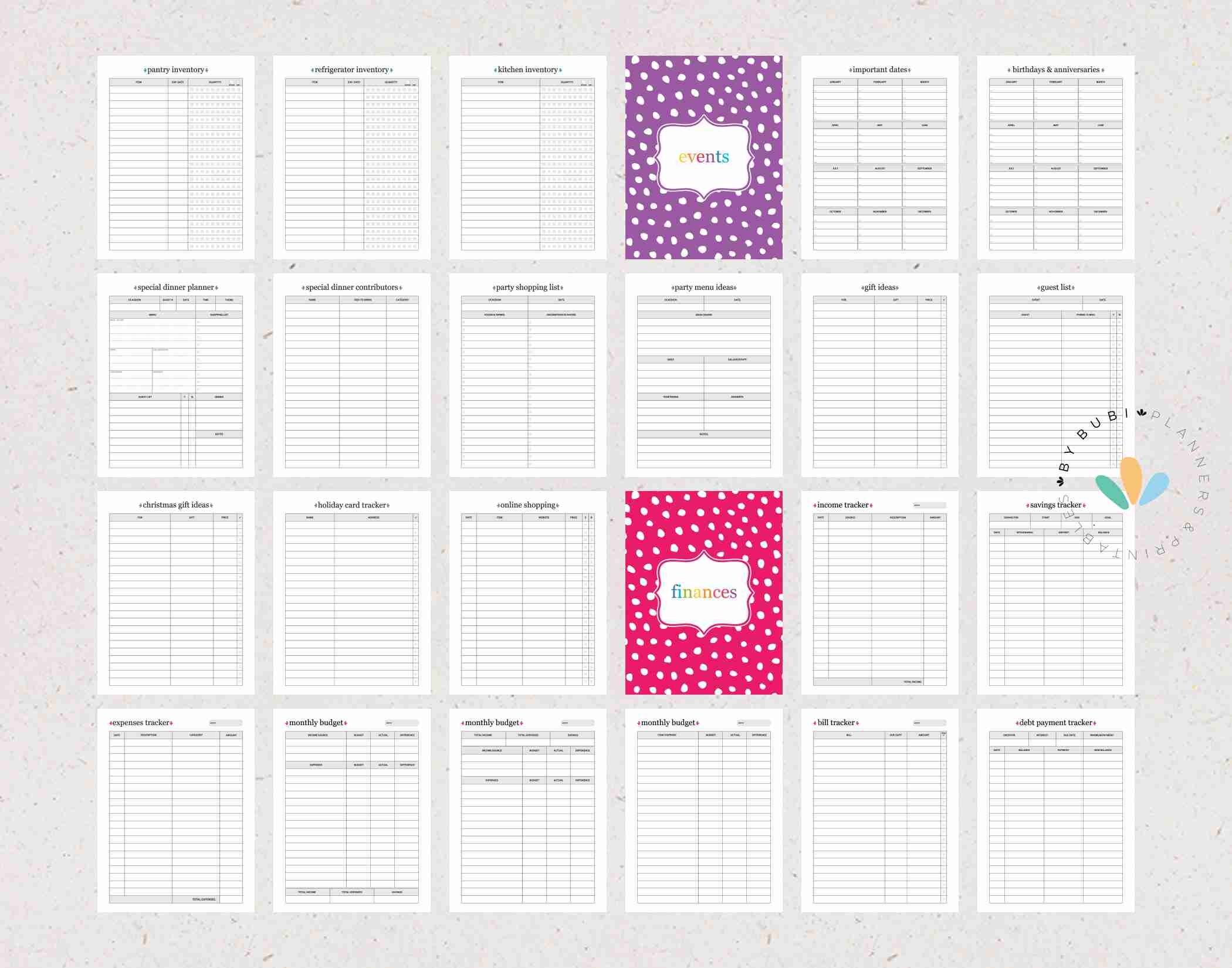 Household Family Binder, Ultimate Life Planner Home Management ...