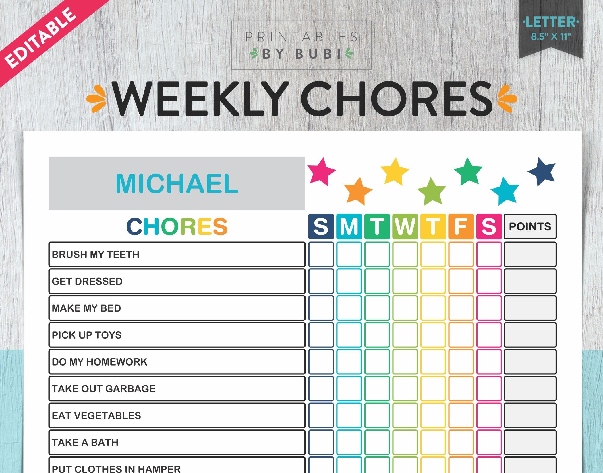 Toddler Chore Chart 5