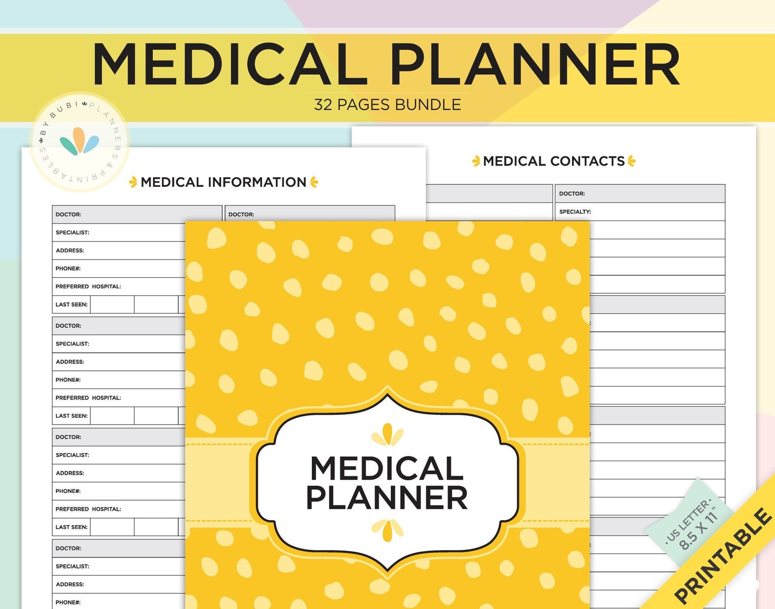 Health and Wellness Medical Planner Printable Home Binder - Etsy Health and Wellness Medical Planner Printable Home Binder - Etsy