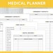 Health and Wellness, Medical Planner, Printable Home Binder, Medication ...